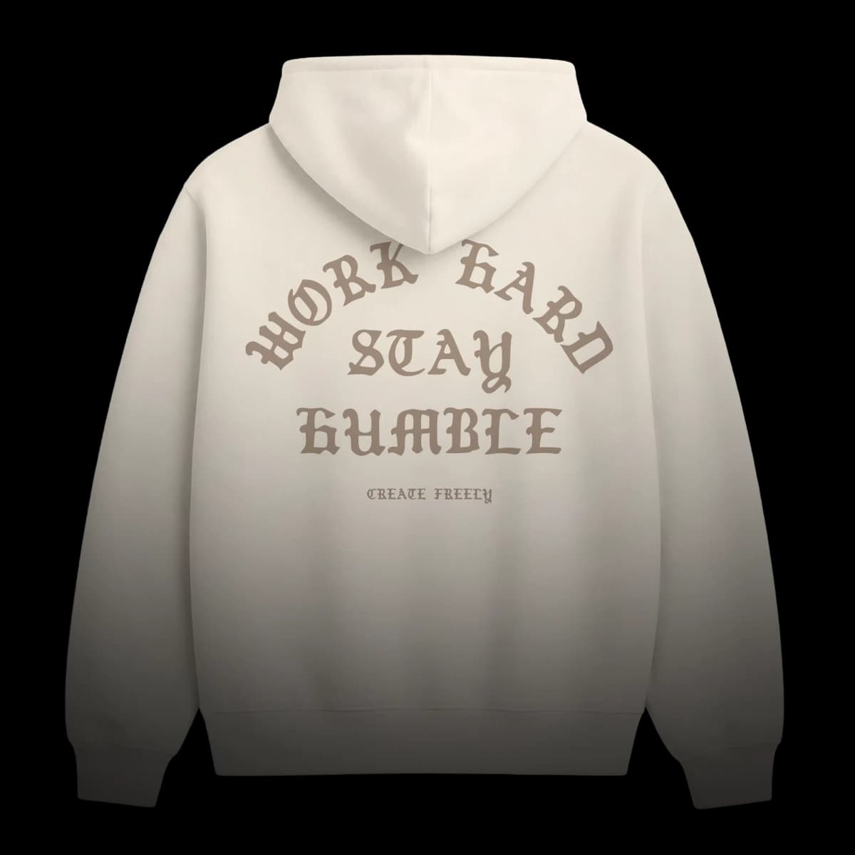 Fade-dyed hoodie with a printed back design